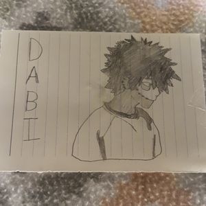 A drawing of a mha character